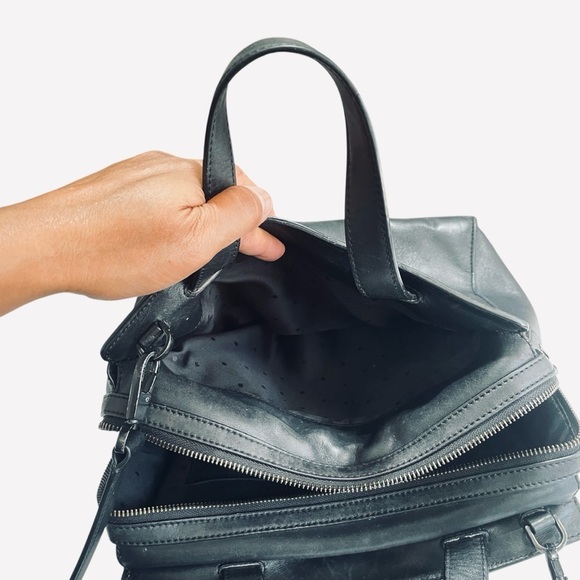 Kate Spade Sample Black Leather Tote Handbag, Work Bag 12”L x 10”H x 5.5”W - Picture 8 of 14